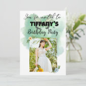 Blume & Schmetterling Einladung zum Geburtstag (Stehend Vorderseite)