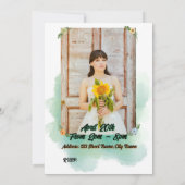 Blume & Schmetterling Einladung zum Geburtstag (Rückseite)