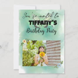 Blume & Schmetterling Einladung zum Geburtstag