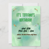 Blume & Schmetterling Einladung zum Geburtstag (Rückseite)