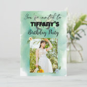 Blume & Schmetterling Einladung zum Geburtstag (Stehend Vorderseite)