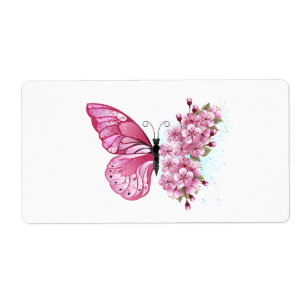 Blume Schmetterling mit rosa Sakura