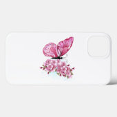 Blume Schmetterling mit rosa Sakura Case-Mate iPhone Hülle (Rückseite (Horizontal))