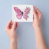 Blume Schmetterling mit rosa Sakura Flyer (Gruppe)
