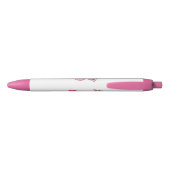 Blume Schmetterling mit rosa Sakura Kugelschreiber (Rückseite)