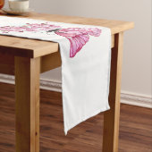 Blume Schmetterling mit rosa Sakura Kurzer Tischläufer (Beispiel)