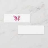 Blume Schmetterling mit rosa Sakura Mini Visitenkarte (Vorne/Hinten)