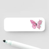 Blume Schmetterling mit rosa Sakura Namensschild (Beispiel)