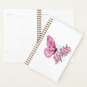 Blume Schmetterling mit rosa Sakura Planer (Anzeige)