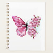 Blume Schmetterling mit rosa Sakura Planer (Vorderseite)