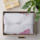 Blume Schmetterling mit rosa Sakura Seidenpapier (Geschenk)
