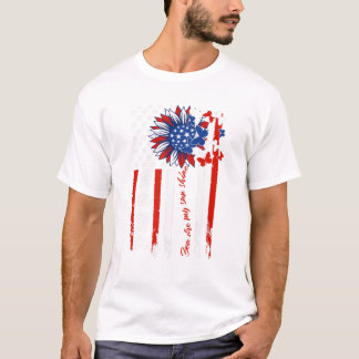 Blume Schmetterling USA Mit T-Shirt