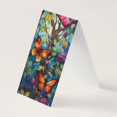 Blume & Schmetterlinge Falten von Lesezeichen Book Visitenkarten (Vorderseite)