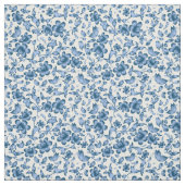 Blume Schmetterlinge Frühlingsblauer auf Weiß Stoff (Muster)