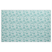 Blume Schmetterlinge Frühlingsblüte Aquamarin auf  Stoff (Fat Quarter (45,7 x 55,9 cm))