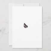 Blume Schmetterlinge Ostern Einladung (Rückseite)