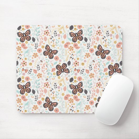 Blume Schmetterlinge und Bienen Mousepad (Mit Mouse)