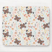 Blume Schmetterlinge und Bienen Mousepad (Vorne)