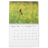 Blume, Schmetterlinge und Vögel 12 Monate Kalender (Feb 2026)
