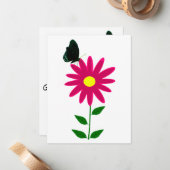 Blume-Schmetterlingsflatterkarte Mitteilungskarte (Vorderseite/Rückseite Beispiel)