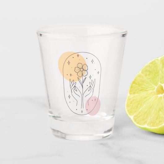 Blume Schnapsglas (Vorderseite)