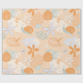 Blume, Schnecken, Schmetterlinge. Geschenkpapier (Flach)