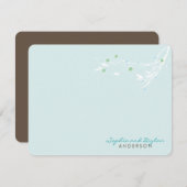 Blume Schnee im Winter Einfache Hochzeit Dankeskarte (Vorne/Hinten)