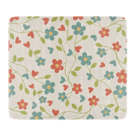 Blume-Schnittmuster Schneidebrett (Vorderseite)