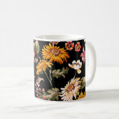Blume schöne Muster nahtlos. Stoffstruktur Kaffeetasse (VorderseiteRechts)