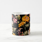 Blume schöne Muster nahtlos. Stoffstruktur Kaffeetasse (Mittel)