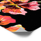 Blume schöne Muster nahtlos. Stoffstruktur Poster (Ecke)