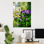 Blume - Schönes Hydrangea Poster (Heimbüro)