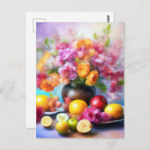 Blume Schönheitskunst Postkarte (Vorne/Hinten)