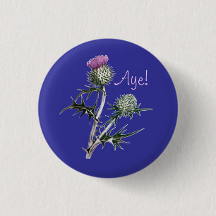 Blume schottischer Unabhängigkeit Pinback Button
