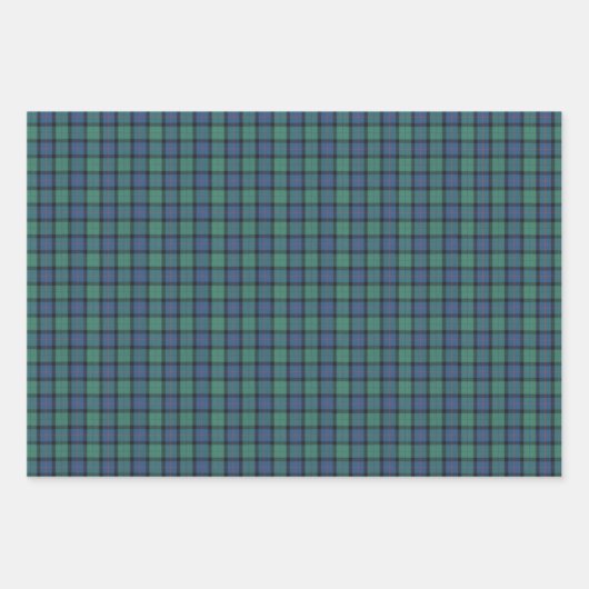 Blume Schottisches Tartan Geschenkpapier Set (Vorderseite 2)