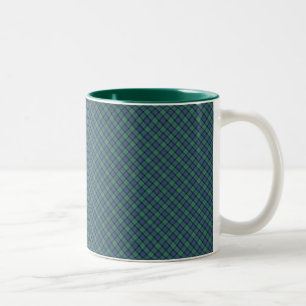 Blume Schottisches Tartan Zweifarbige Tasse