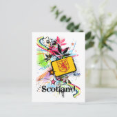 Blume Schottland Postkarte (Stehend Vorderseite)