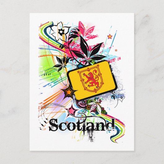 Blume Schottland Postkarte (Vorderseite)