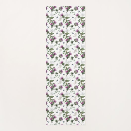Blume Schottland-Thistle Yogamatte (Vorderseite)