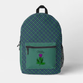 Blume Schottlands Clan Tartan Bedruckter Rucksack (Vorderseite)