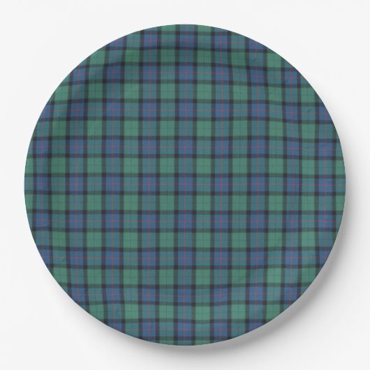 Blume Schottlands Clan Tartan Pappteller (Vorderseite)
