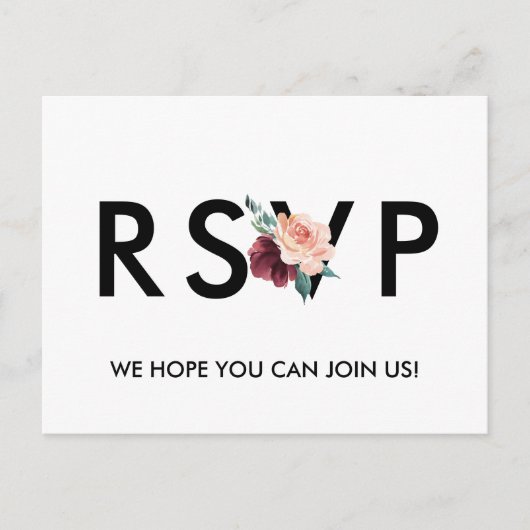 Blume Schreiben Maroon Song Anfrage UAWG Postkarte (Vorderseite)