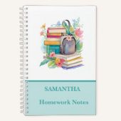 Blume Schule für Wasserfarben Notizblock (Vorderseite)