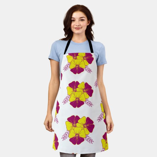 Blume Schürze (Getragen)