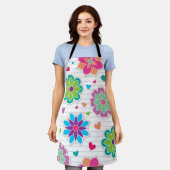 Blume Schürze (Getragen)