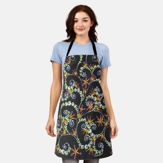 Blume Schürze (Getragen)