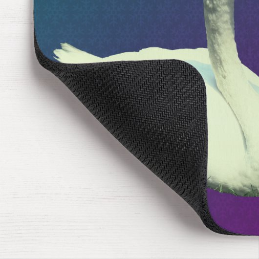 Blume Schwan und Hibiskus Mousepad (Ecke)