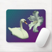 Blume Schwan und Hibiskus Mousepad (Mit Mouse)