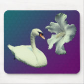 Blume Schwan und Hibiskus Mousepad (Vorne)