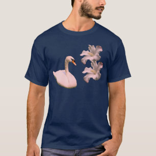 Blume Schwan und Hibiskus T-Shirt